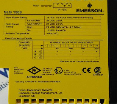 Fisher Rosemount Emerson KJ2201X1-PW1 SIS Logic Power