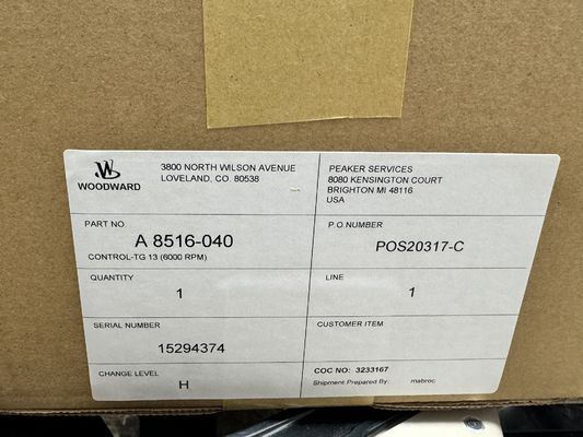 Woodward A8516-040 Governor 6000rpm Valve Actuator PLC Modules
