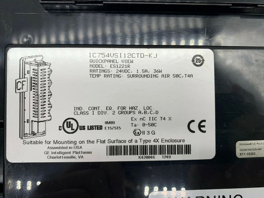 IC754VSI12CTD GE Operator Panel 3kg Net Weight