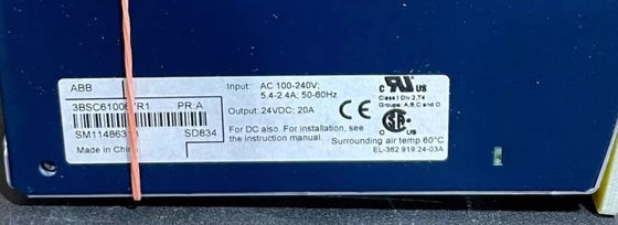 SD834 3BSC610067R1 ABB  Power Supply 20A Length 127 mm