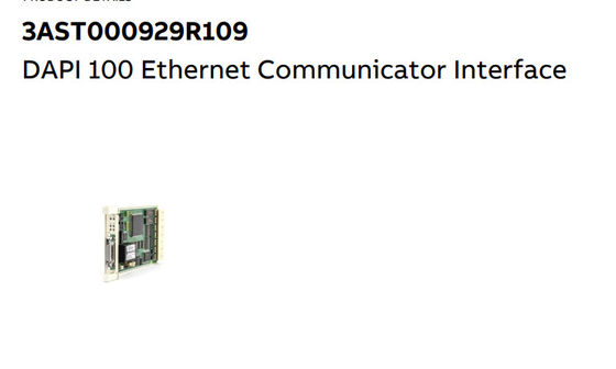 DAPI 100 3AST000929R109 ABB Ethernet Communicator Interface