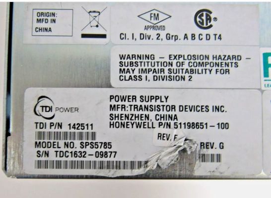 Honeywell SPS5785 51198651-100 Power Supply